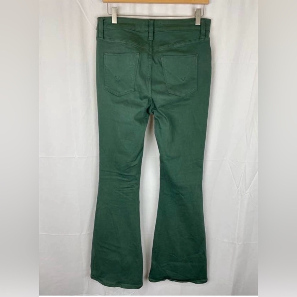 Hudson Jeans Women's Holly High Rise Flare Leg Green Denim Jeans Size 28 (28x33)